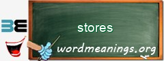 WordMeaning blackboard for stores